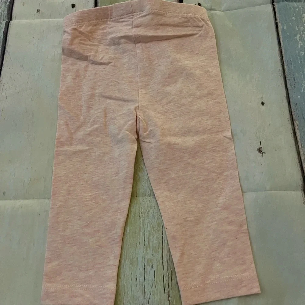 PETIT LEM Solid Knit Leggings, Pink, 9 months, NWT